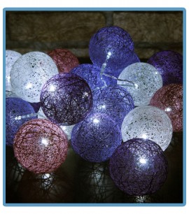  ręcznie robione świecące kule cotton ball star handmade