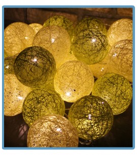  ręcznie robione świecące kule cotton ball saturn handmade
