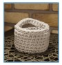 ręcznie robiony koszyk tina handmade ze sznurka bawełnianego