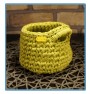ręcznie robiony koszyk mariola handmade ze sznurka bawełnianego