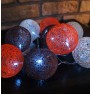 ręcznie robione świecące kule cotton ball cornet handmade